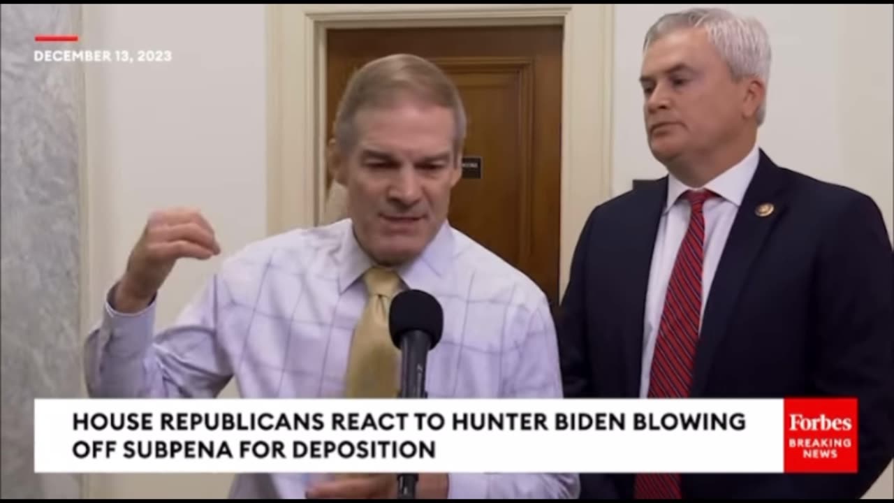 Jordan and Comer take questions regarding Hunter Biden