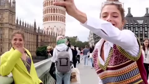 Girl are preform vfx video in our city