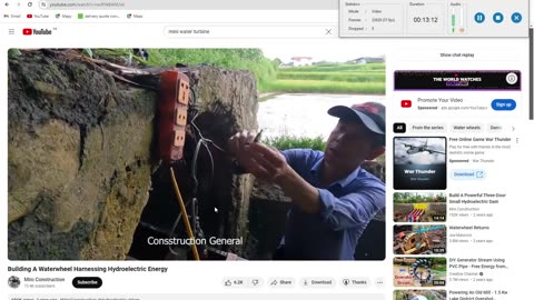HYDRO ENERGY / WATER TURBINE / RIVER ENERGY / FREE ENERGY / ECO ENERGY /