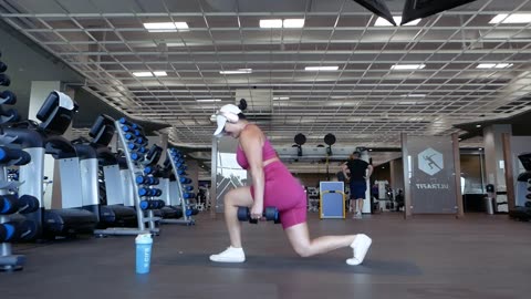 STEP BY STEP BOOTY BURN WORKOUT DUMBBELL ONLY- FEMALE GYM WORKOUTS