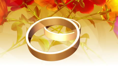 Pure gold rings and roses