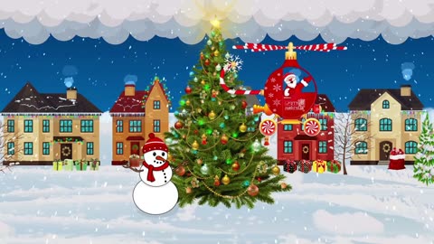 Santa distribute the gift