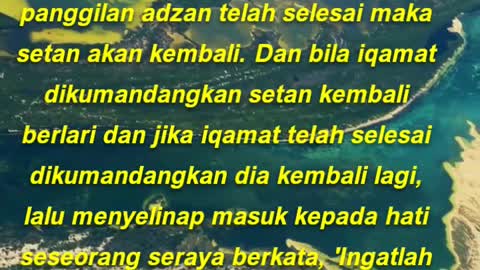 Rasulullah shallallahu 'alaihi wasallam bersabda Jika panggilan shalat (adzan)