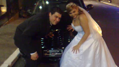 Bride almost rips dress!