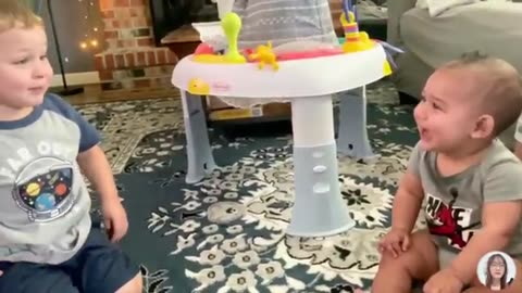 Cute And Funny Baby Laughing Hysterically!