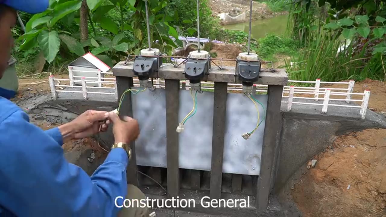 Mini Dam Construction With Six Gates Water Discharge #Rumble