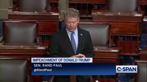 Senator Paul This Impeachment Is Nothing More Than A Partisan Exercise