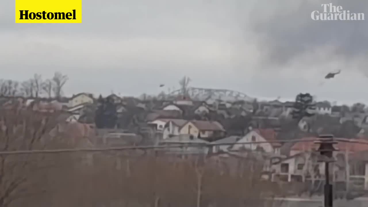 Russian Helicopters Are Engaged by Ukraine Forces