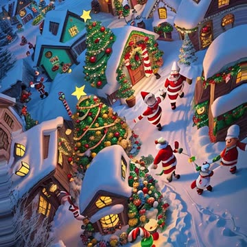 "Joyful Adventure in Candy Cane Lane | Animated Delight with Sia's 'Candy Cane Lane'"