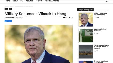 Sec. Of Agricult. Vilsack To Hang