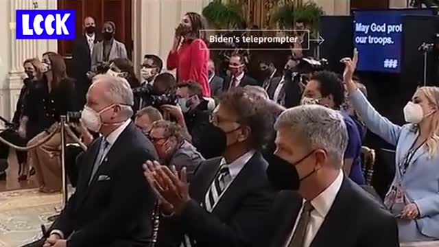 One Guys Claps After Biden Finished his Speech