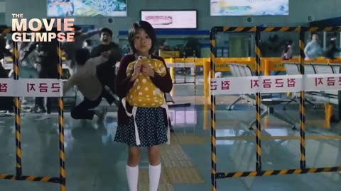 "Pregnant woman running from zombies to escape.