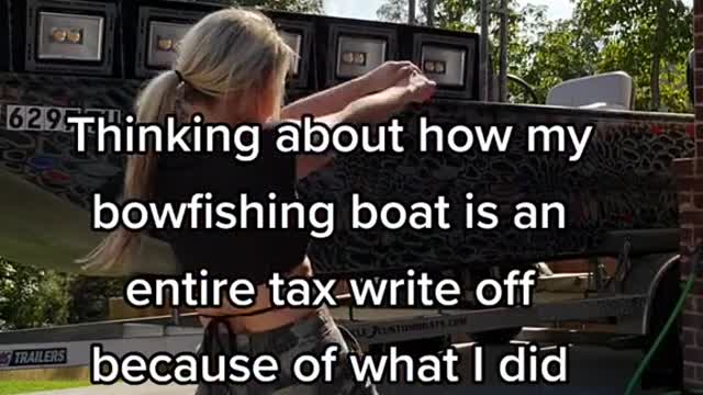 29 Thinking about how my bowfishing boat is an entire tax write off because of what I did on it