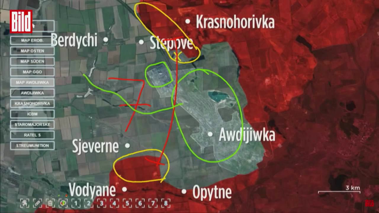 Avdeevka is under threat of encirclement , warns military expert Julian Röpke.