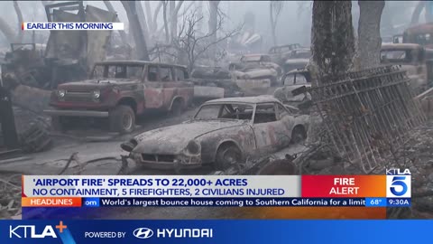 Update: Homes, Cars Torched by Airport Fire - Wednesday 9 a.m.