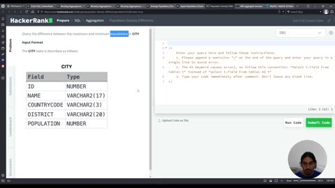 Population Density Difference | SQL Aggregation | HackerRank Solution