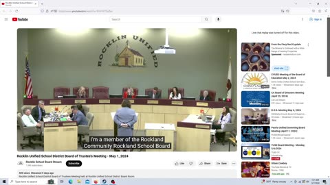 RUSD May 1, 2024: Alexandra from Placer County speaks out against parents right to know about their child