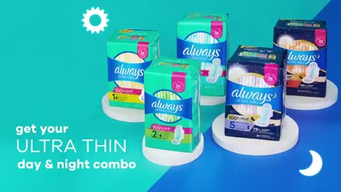 Always Ultra Thin Overnight Pads with Wings, Size 4, Overnight, 96 Count