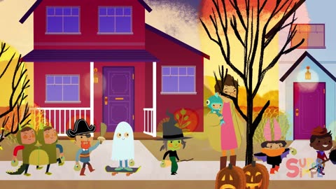 Six Little Ghosts _ + More Halloween Songs for Kids _ Super Simple Songs