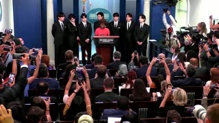 K-pop group BTS addresses White House press briefing