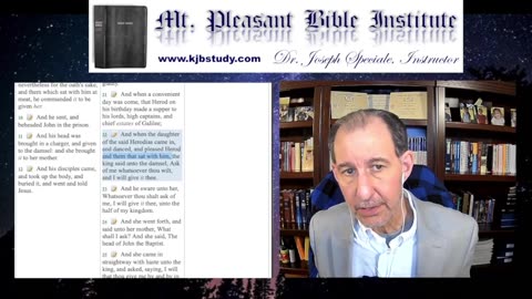 Mt. Pleasant Bible Institute (10/07/24)- Matthew 14:5-10