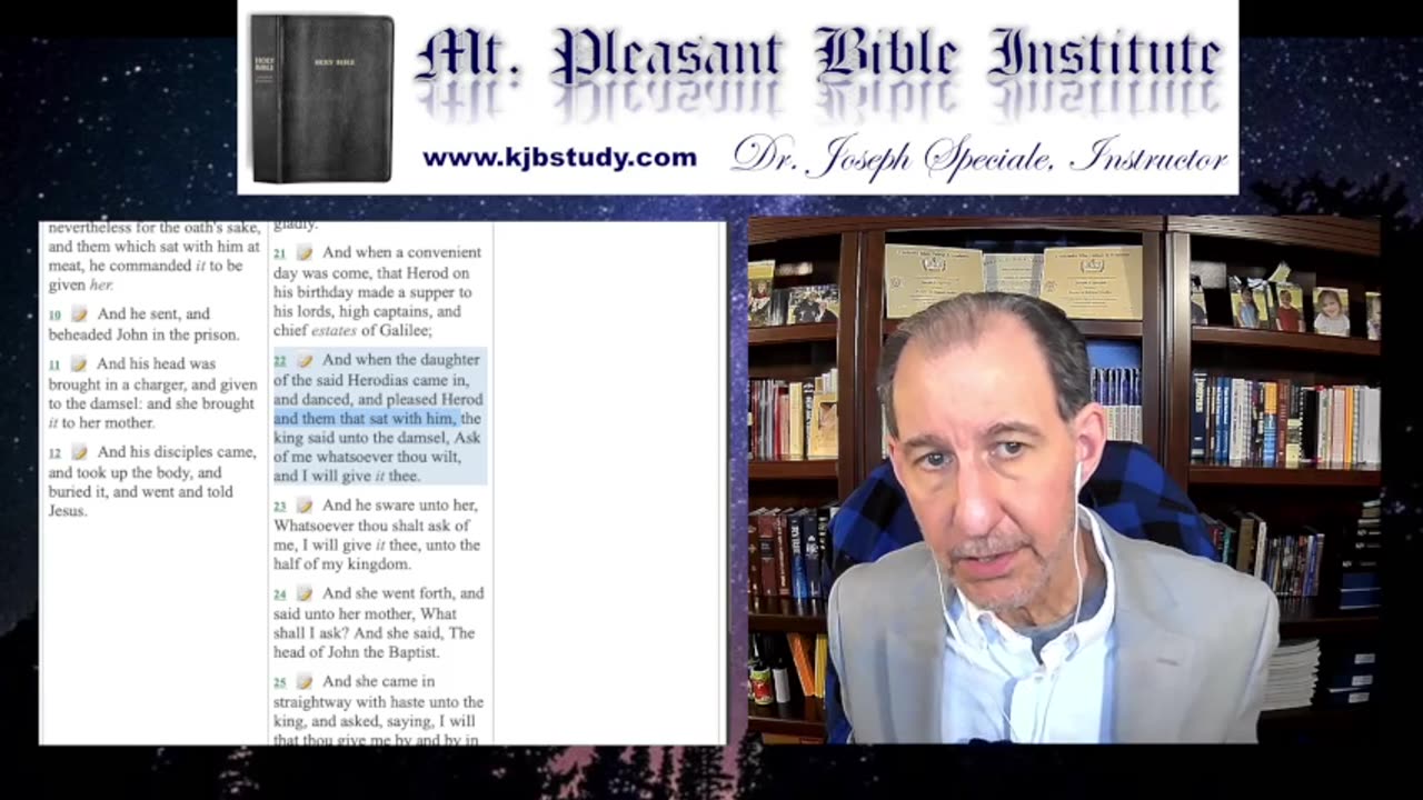 Mt. Pleasant Bible Institute (10/07/24)- Matthew 14:5-10