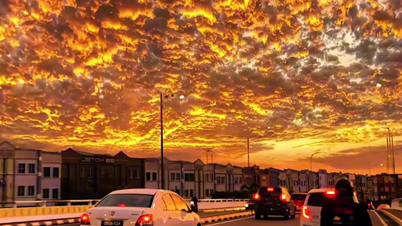 Sky on fire