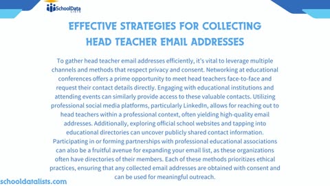 Expanding Your Network a Guide to Head Teacher Email Addresses