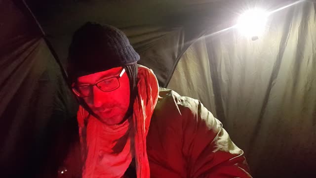 Vlog in the tent 13th Dec 2022