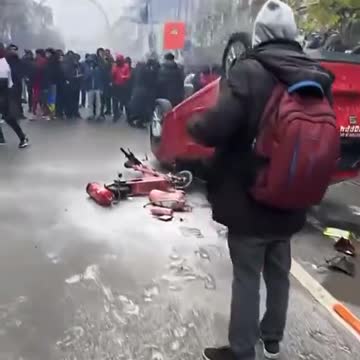Enriched Brussels: Moroccan fans celebrate their team's victory over Belgium with riots