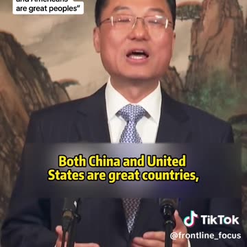 New Chinese Ambassador to the US addresses media.