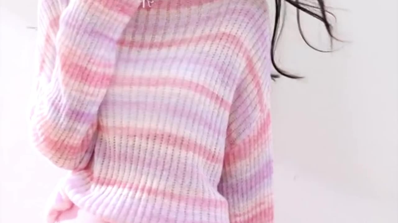 Autumn Winner Knitwear Fashion Vintage Stripe Loose Sweater Women