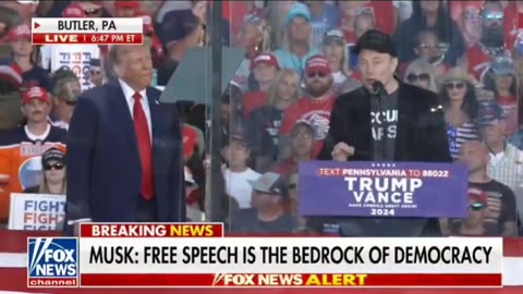 Elon Musk speaks at Trump MAGA Butler, Pennsylvania Rally!