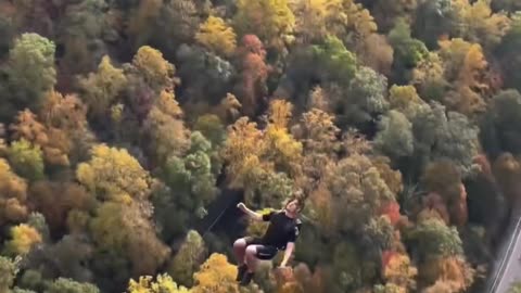 Skydiving into the river