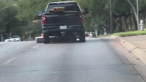 Pickup Drags Around Mattress for Miles