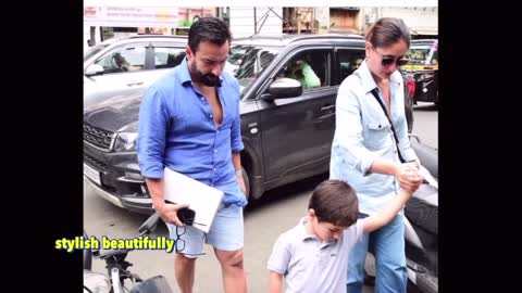 Kareena kapoor khan at papa Randhir Kapoor house!! Spending family time