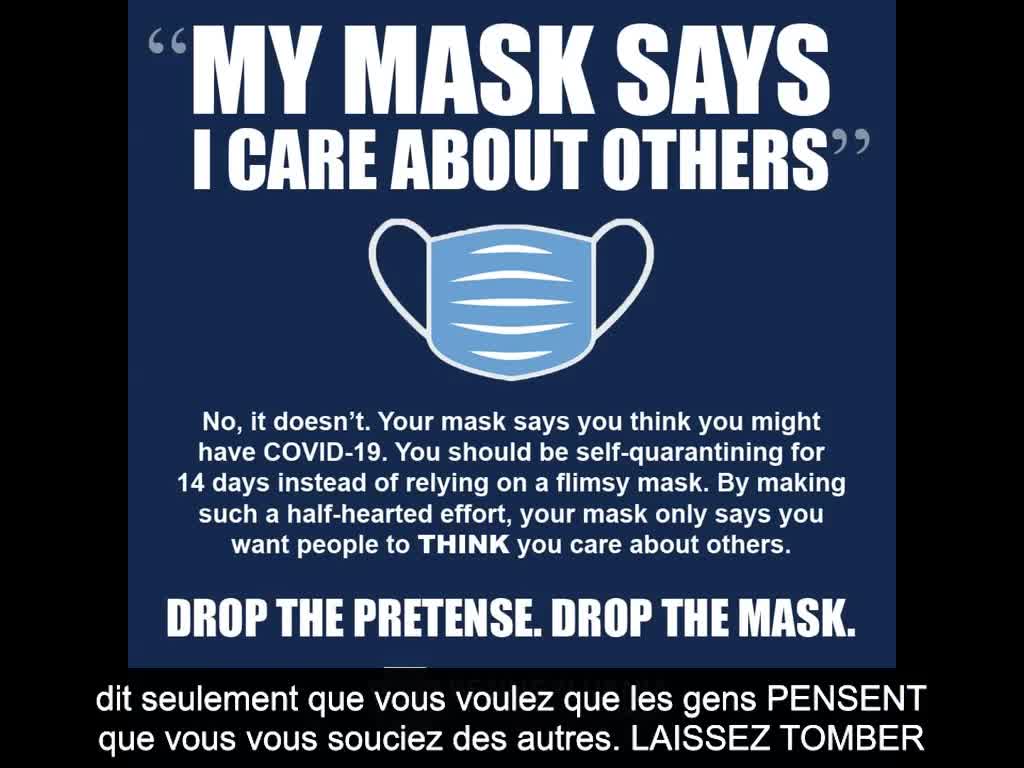 Mon masque dit que je me soucie des autres (VOST)