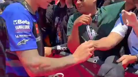 Fan interaction at Mandalika circuit, Indonesia... This is MotoGP