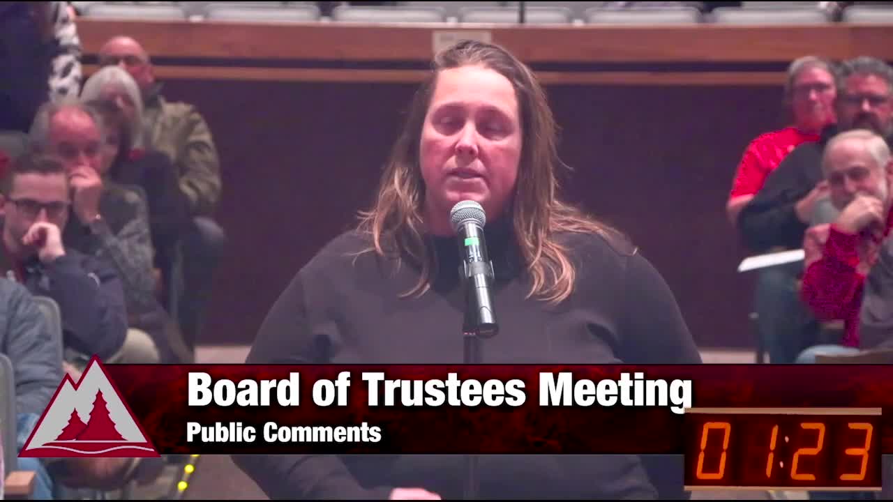 Summer - Public Comment NIC Board of Trustees Meeting 12/21/22