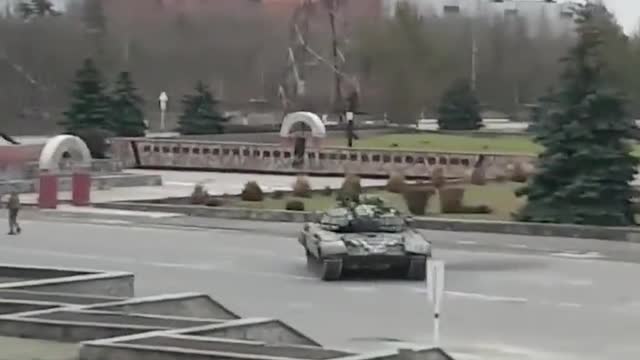 Russian Tanks In Chernobyl (Northern Ukraine)