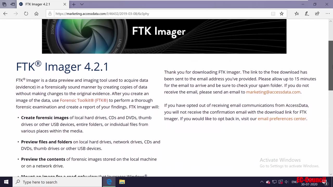 Mastering Pentesting Using Kali Linux 19 - Using FTK Imager Tool