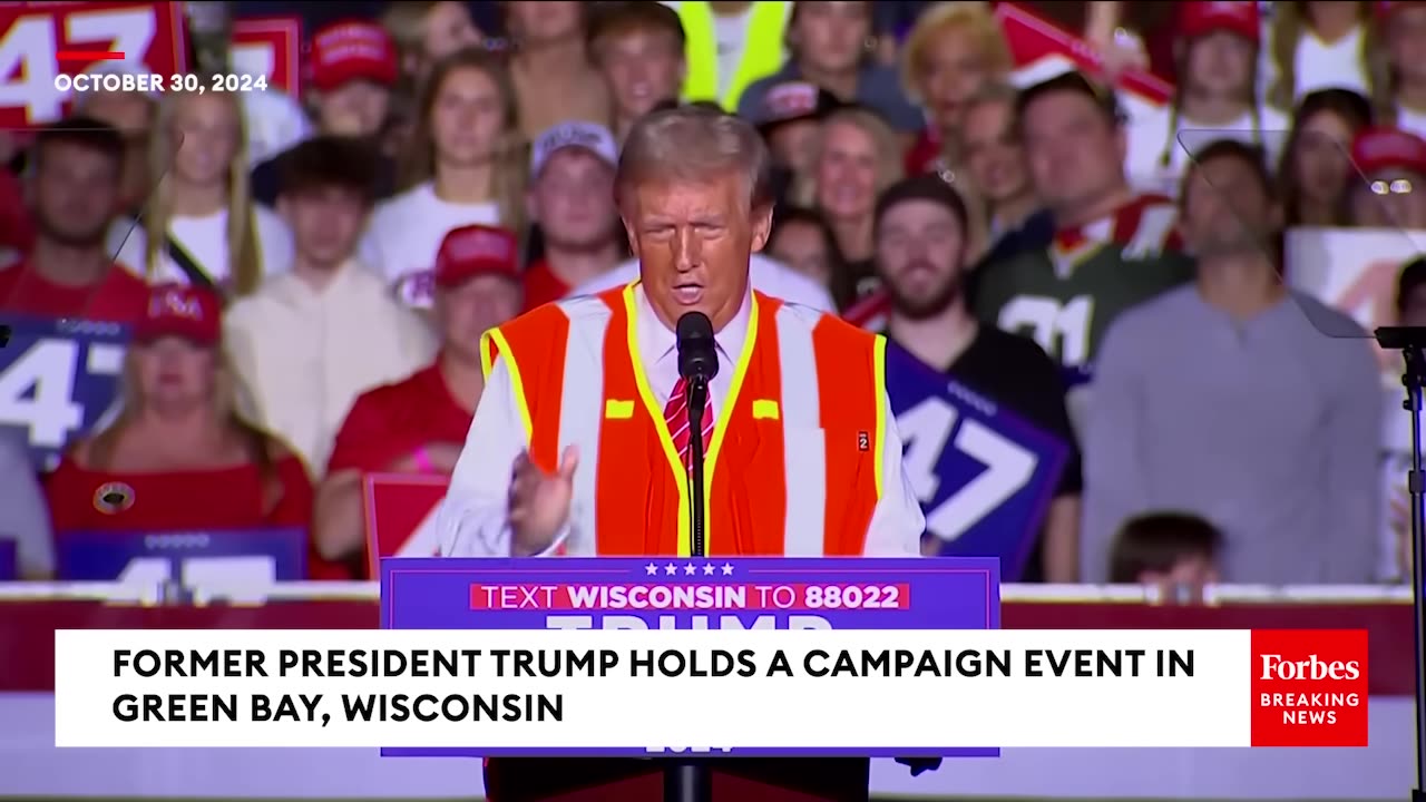 Trump Dons a Sanitation Vest After Biden’s “Garbage” Remark
