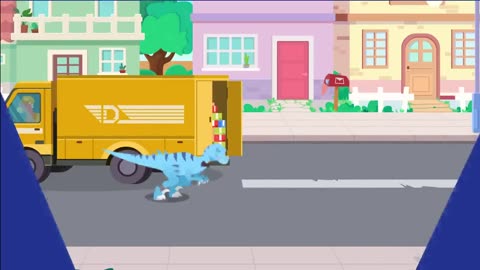 Baby Dino Ep9 Dinosaur Express Car 🚛 - Dinosaurs Jurassic World Family Cartoon Yateland