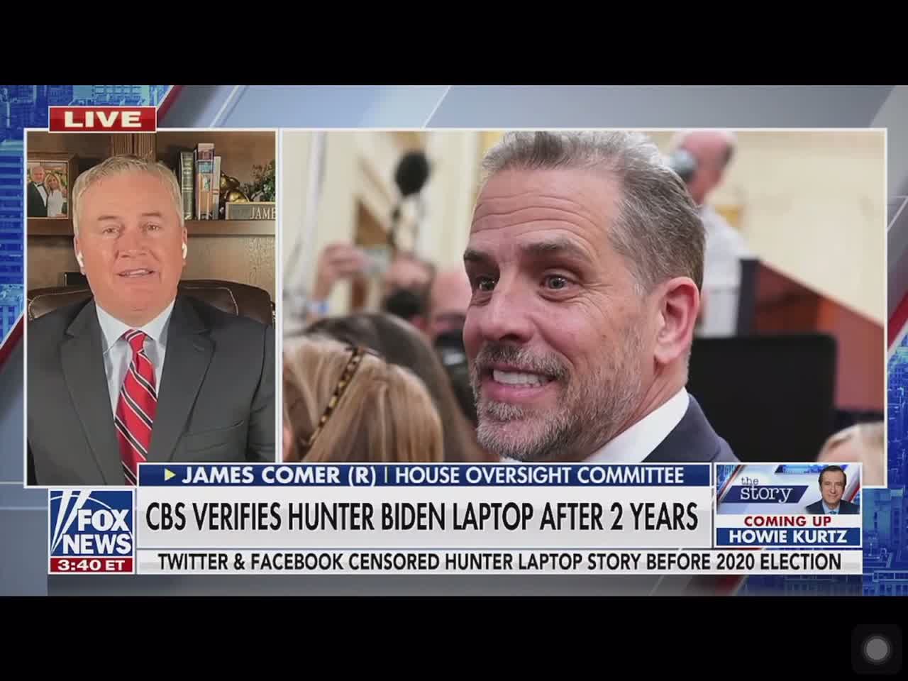 James Comer respond to CBS verifying Hunter Biden‘s laptop after 2 years.