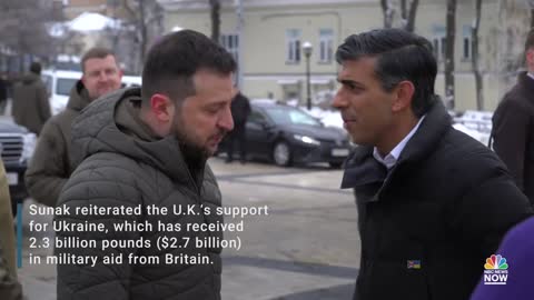 British Prime Minister Rishi Sunak Makes Surprise Visit To Kyiv