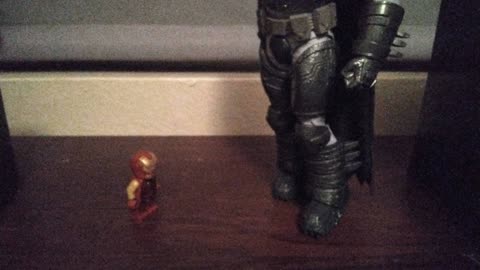 Iron Man versus Batman stop motion