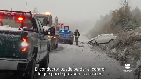 ¿Qué es el hielo negro? Así se transforman en minutos las carreteras durante las tormentas de nieve