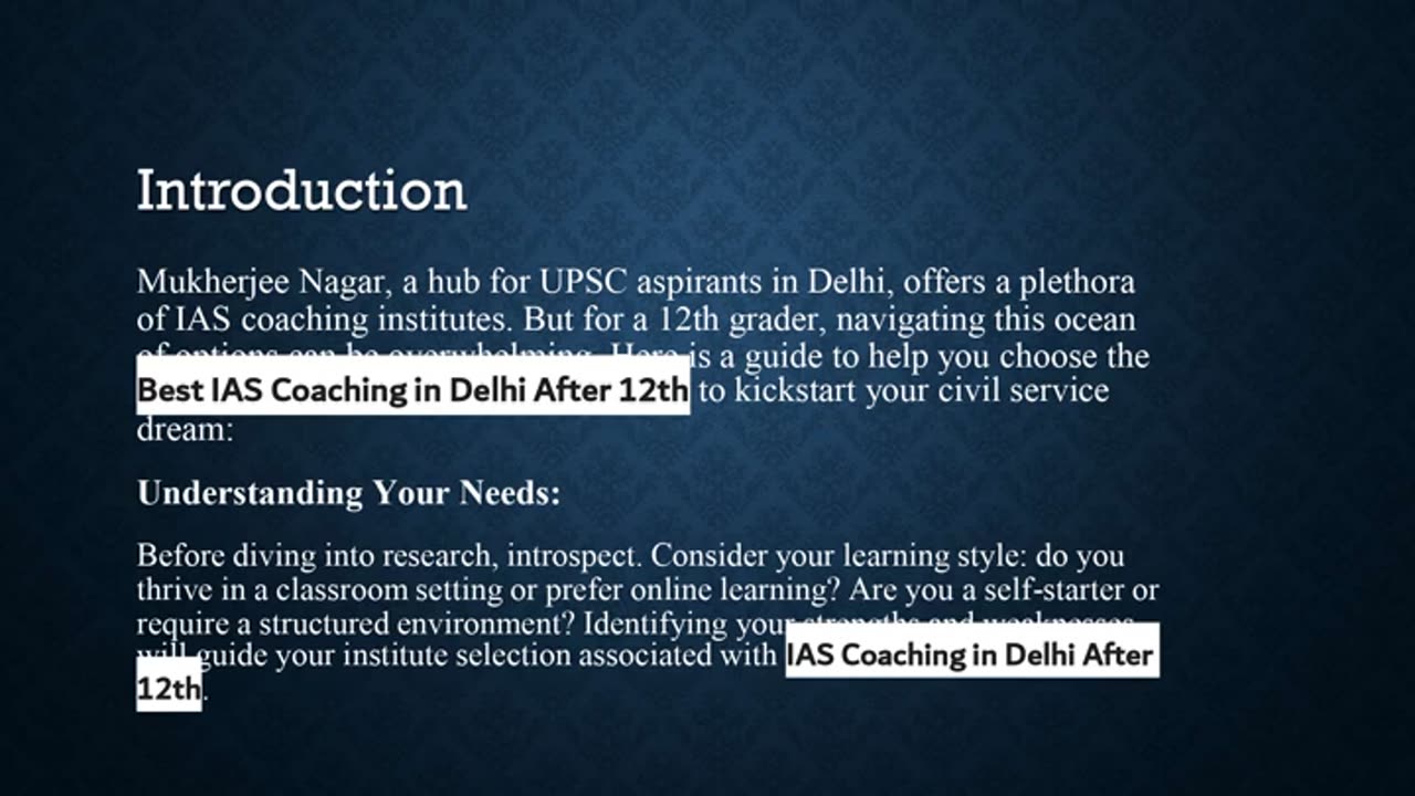 Cracking the Code: Choosing the Best IAS Coaching in Mukherjee Nagar After 12th