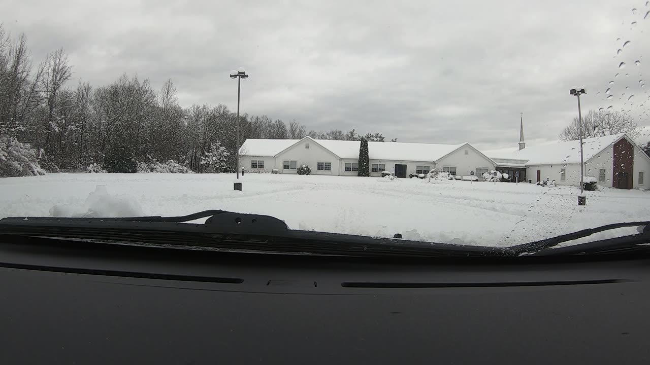 Two Friends Hanging Out.. But Only One Doing Donuts In The Snow!