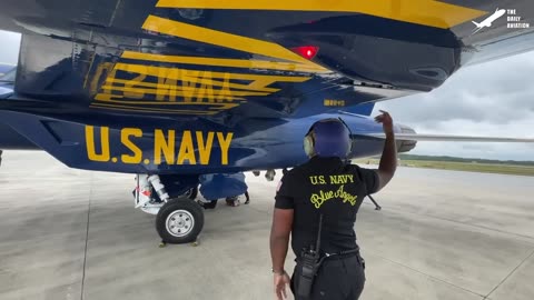 Massive Blue Angels Plane Low Pass During US Marines Silent Drill Platoon